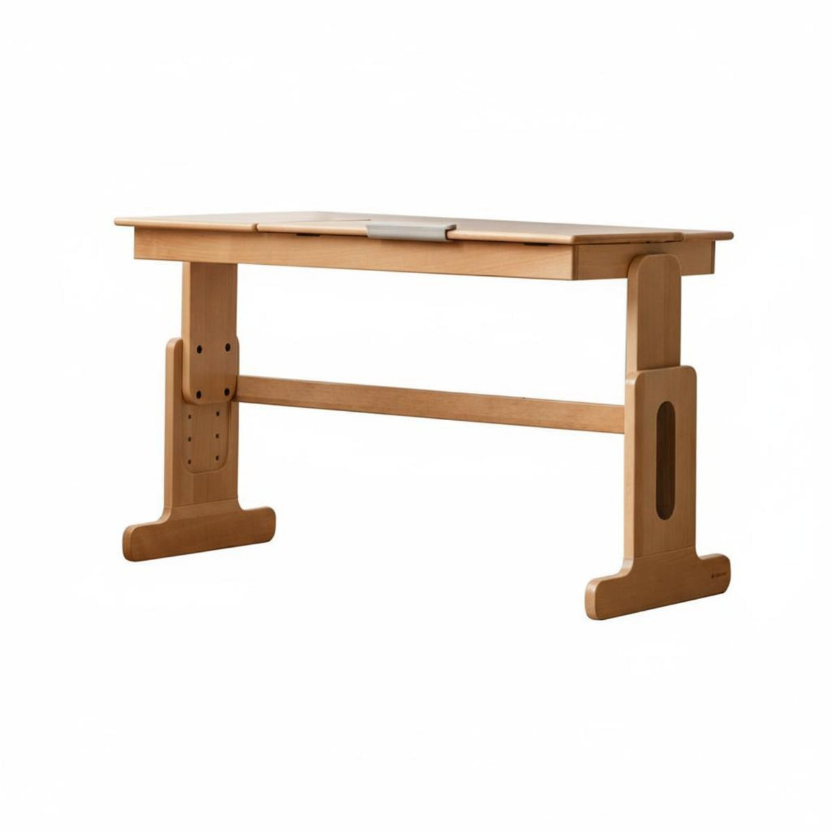 Height Adjustable Kids Desk Solid Wood Student Desk Compact Design Lifting Study Table Ergonomic Workspace Suitable for Parents Homeschooling Bedroom Study Area