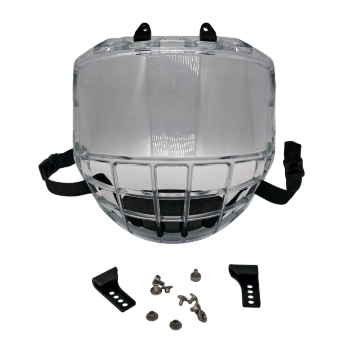 Transparent Face Visor with Grille Curved Helmet Face Guard for Sports Training