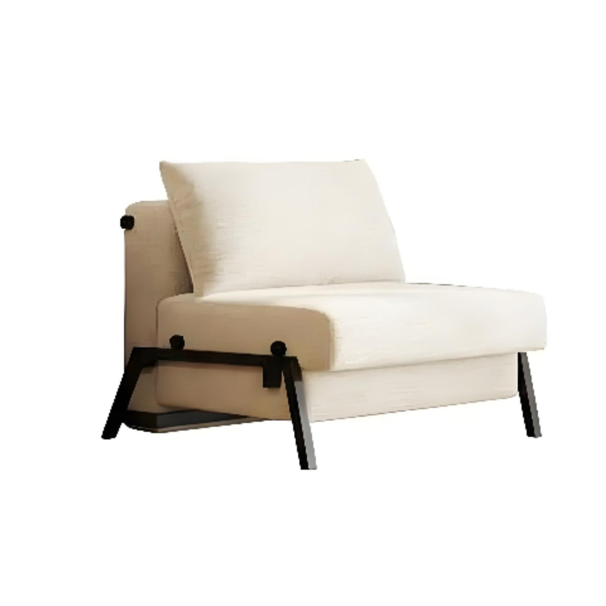 transformable Loveseat Bed Multi-Functional Armless Futon Bed Space-Saving Modern clean look for Young Adults, Office Workers