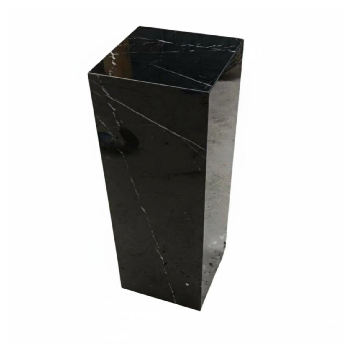 Modern Minimalist Rectangular Plinth Light Luxury Aesthetic Display Stand Floor-Standing Pedestal Marble Pattern for Interior Decorators, Art Enthusiasts, Living Room, Home Decor, Entryway, Bedroom