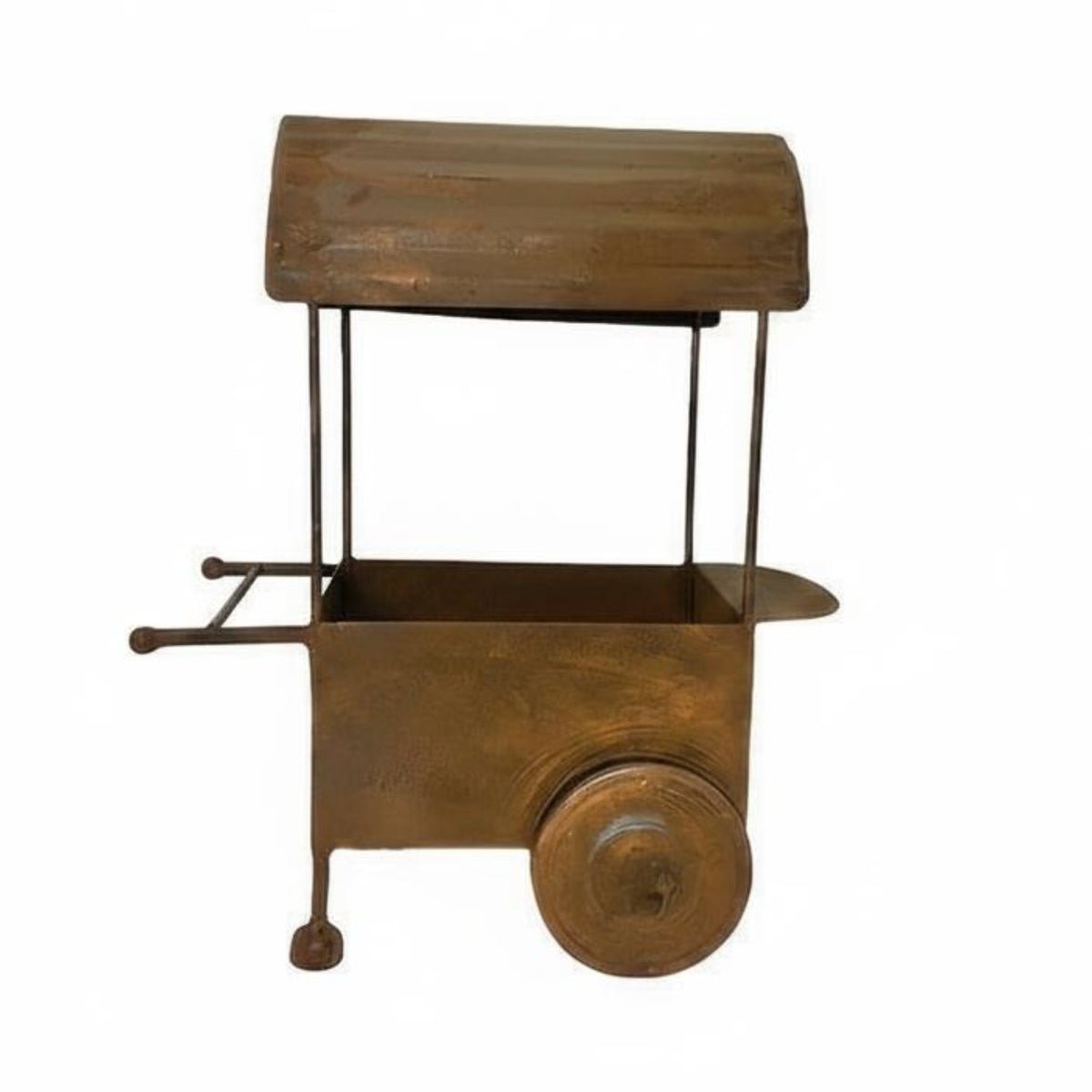 Distressed Metal Cart Planter Vintage Rustic Iron Planter Style Plant Holder