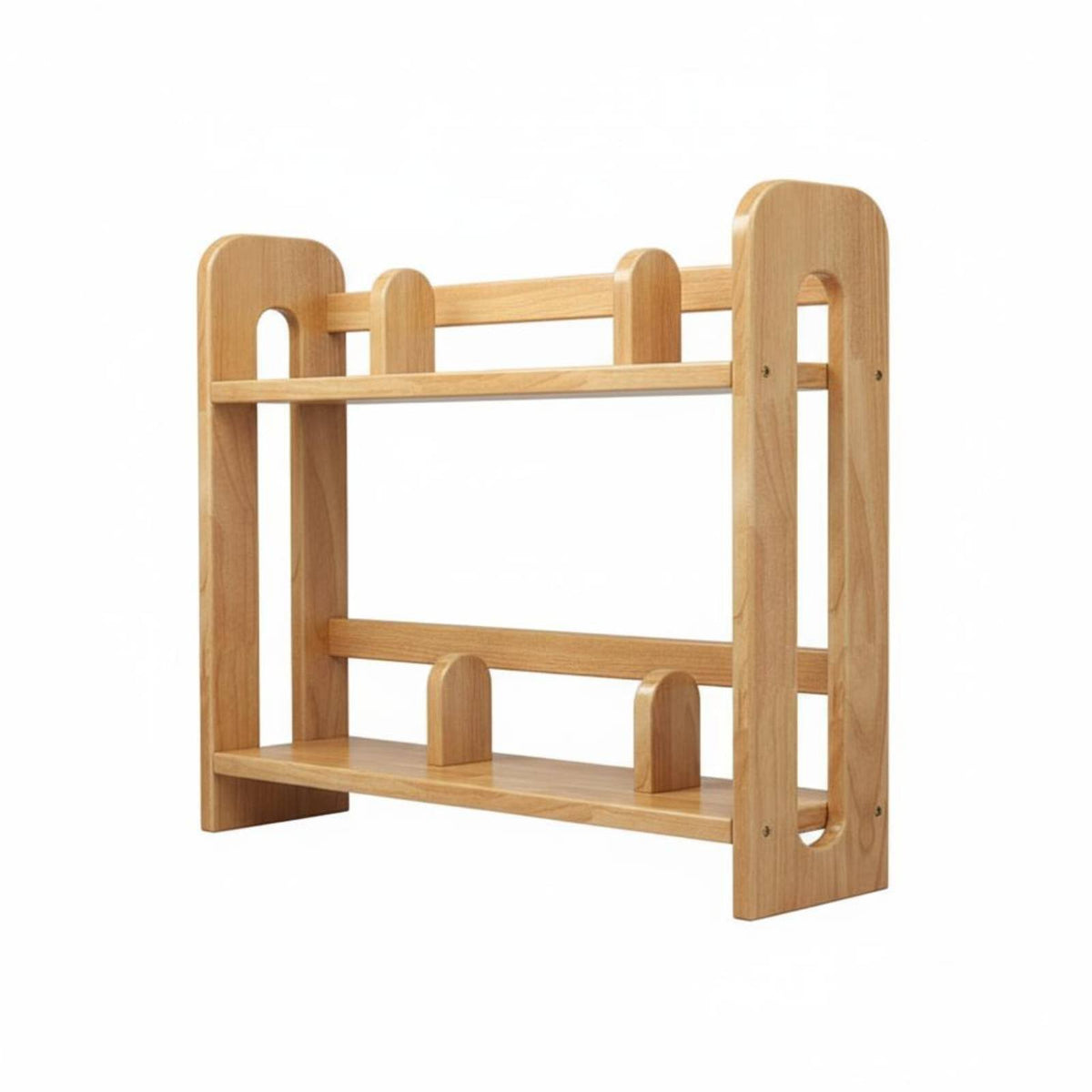 Desktop Shelf with Pegboard 2-Tier Shelves Office Furniture Sturdy Construction