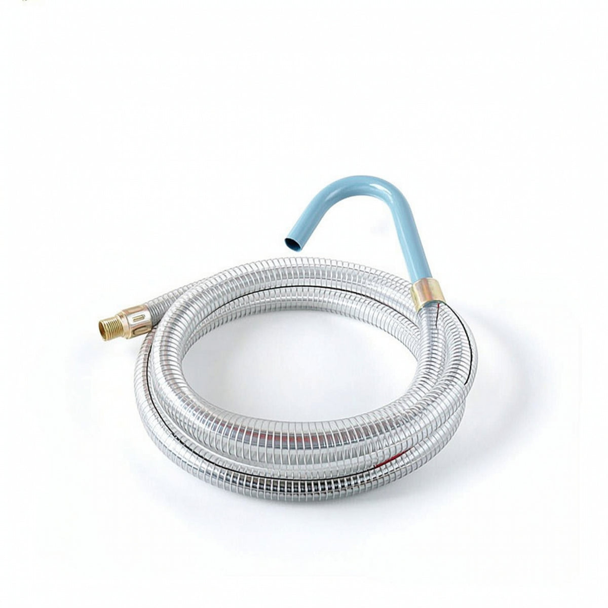 Transparent Oil Drain Hose Flexible Oil Drain Tube with Connector Clear Steel-Wire Hose for DIYers