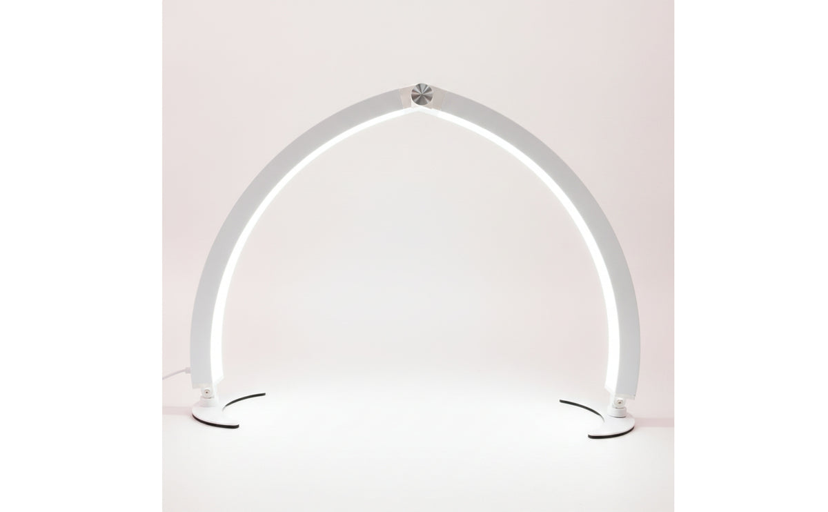 U-Shaped Foldable Beauty Lamp with Crescent Base Curved Crescent Nail Lamp 40W Crescent Light Adjustable for Shops