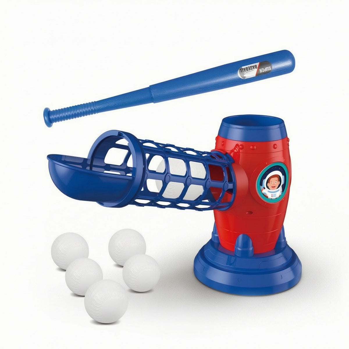 Baseball Training Toy with Hitting Stick Bright Batting Practice Set Plastic
