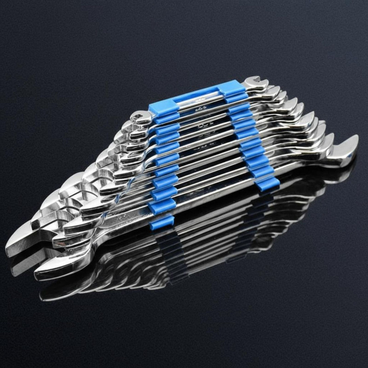 Steel double-ended wrench set