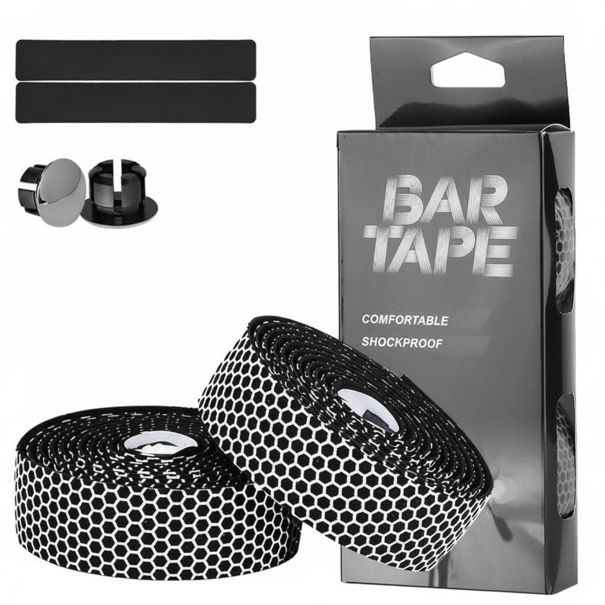 2 Pieces Road Handlebar Tape Wear-Resistant Shock Absorbing Handlebar Wrap Breathable for Cyclists