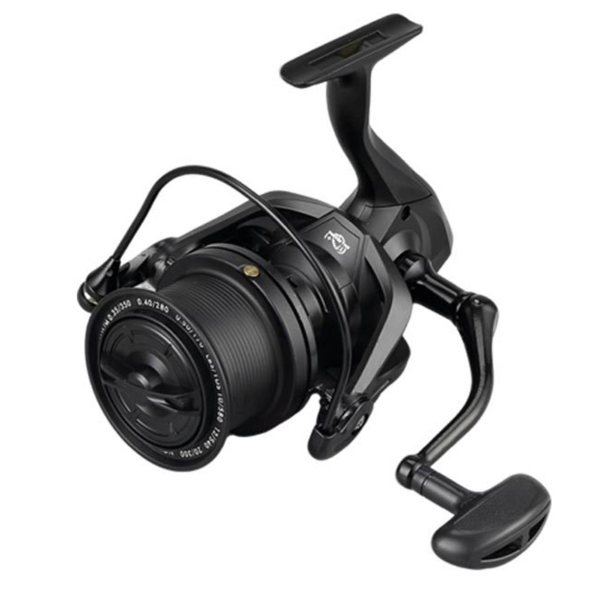 Matte Black Rotating Fishing Reel Powerful Rotating Reel High-Capacity Tackle Ultra Smooth for Anglers, Coastal Fishing Casting