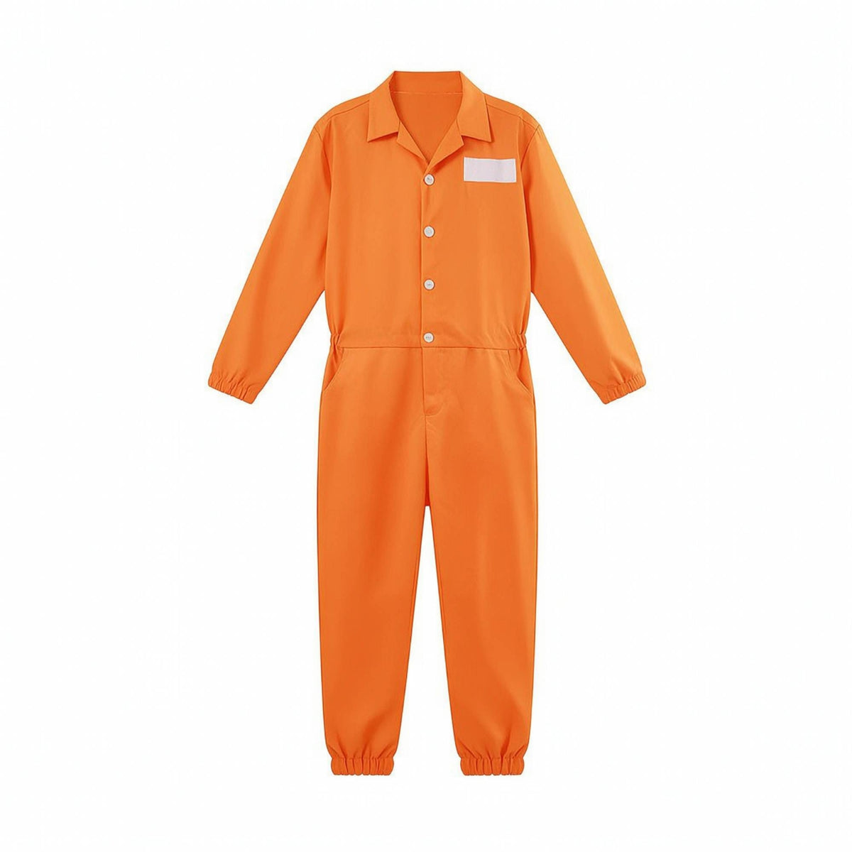 Orange Prisoner Bodysuit Adult Prison Jumpsuit One-Piece Prisoner Jumpsuit Button-Front for Adults
