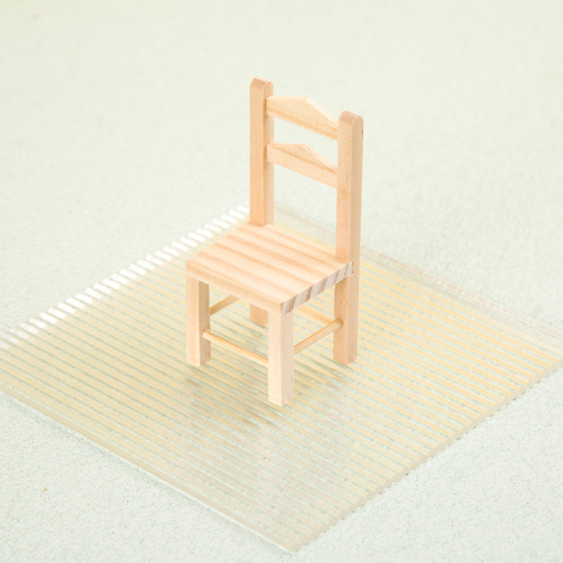 1/12 Dollhouse Miniature Furniture Photography Prop Wooden Chair Model