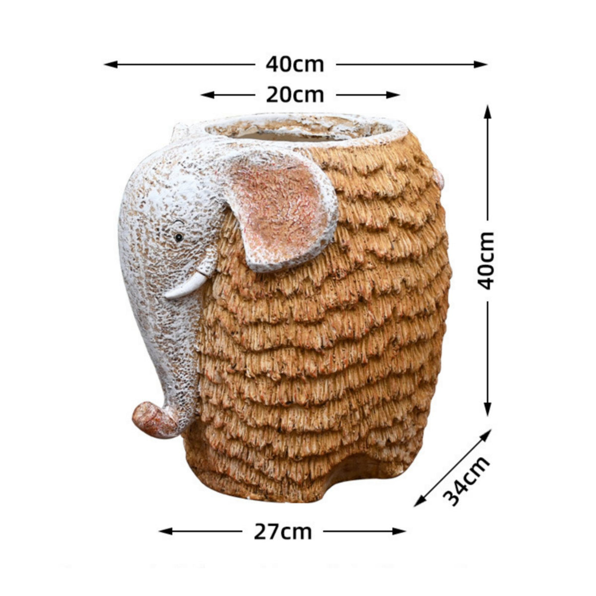 Elephant Planter Oxide Elephant Flower Pot Outdoor for Villa, Balcony