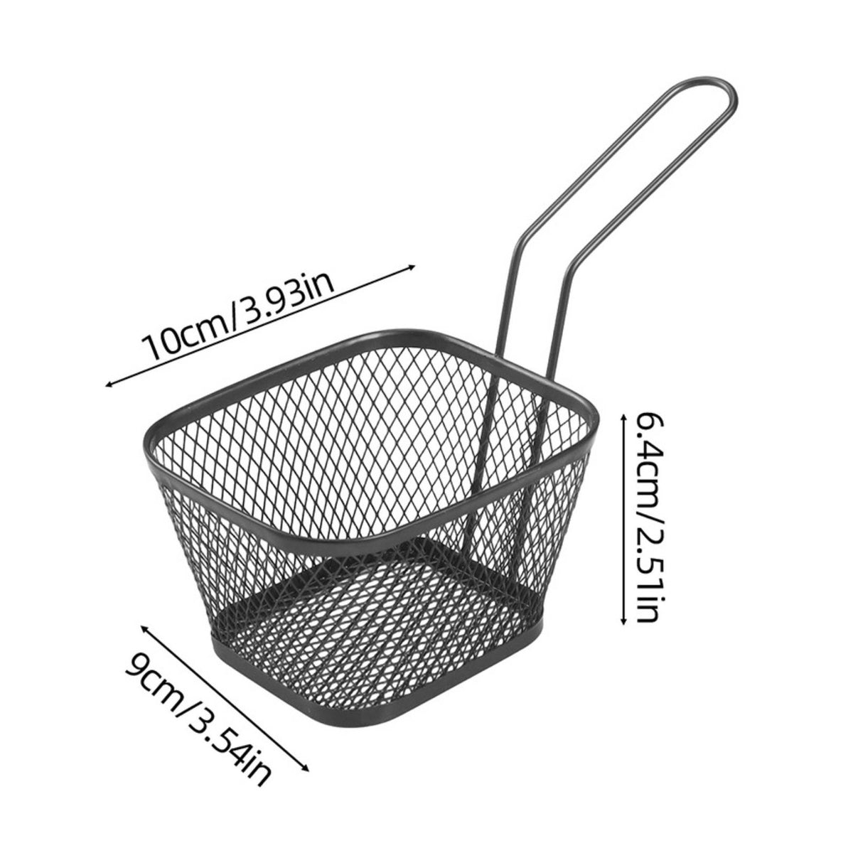 French Frying Serving Basket Easy to Clean Mesh Food Basket and Practical Kitchenware for Home