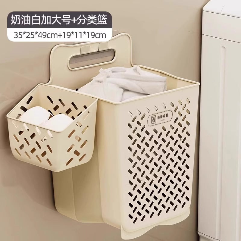 脏衣篓可折叠家用洗衣篮筐壁挂卫生间浴室神器放脏衣服收纳置物架
