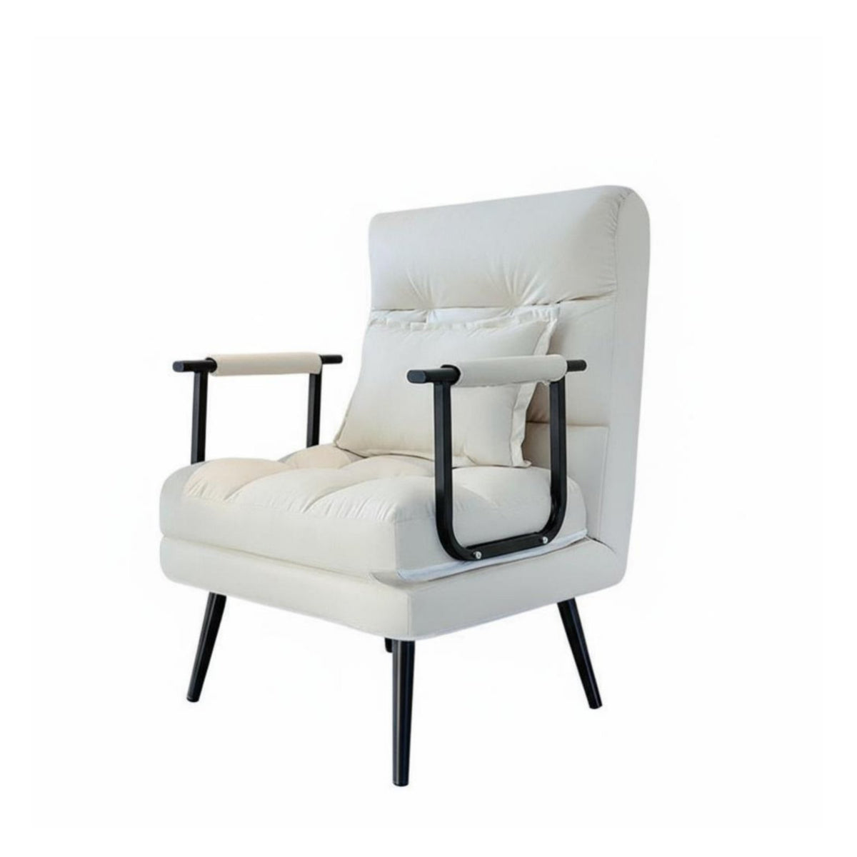 Shut Ice Rest Lounger Foldable Pull-Extendable Chair Bed 2-in-1 Design Adjustable Backrest for Students, Adults, Guest Room