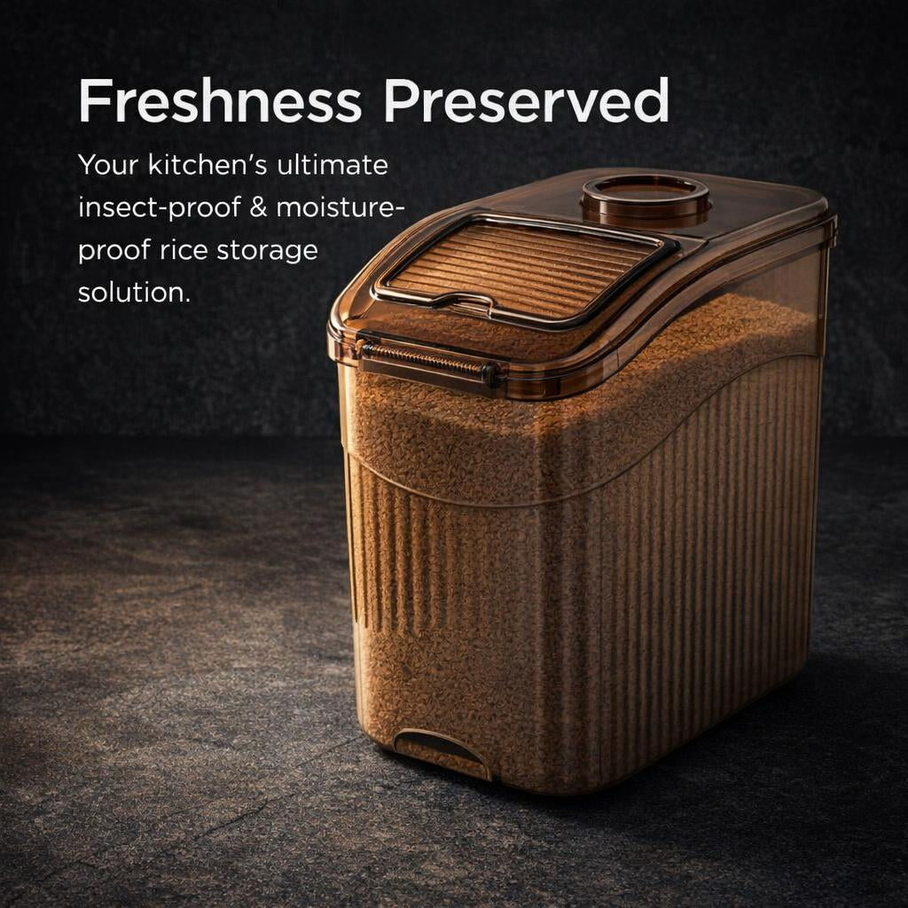 Airtight Food Storage Containers, Kitchen Storage, Dry Food Storage, Cereal Stor #variant:Transparent Brown