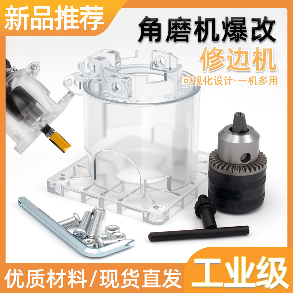 IMBOT Angle Grinder to Trimmer Conversion Base with Transparent Guard