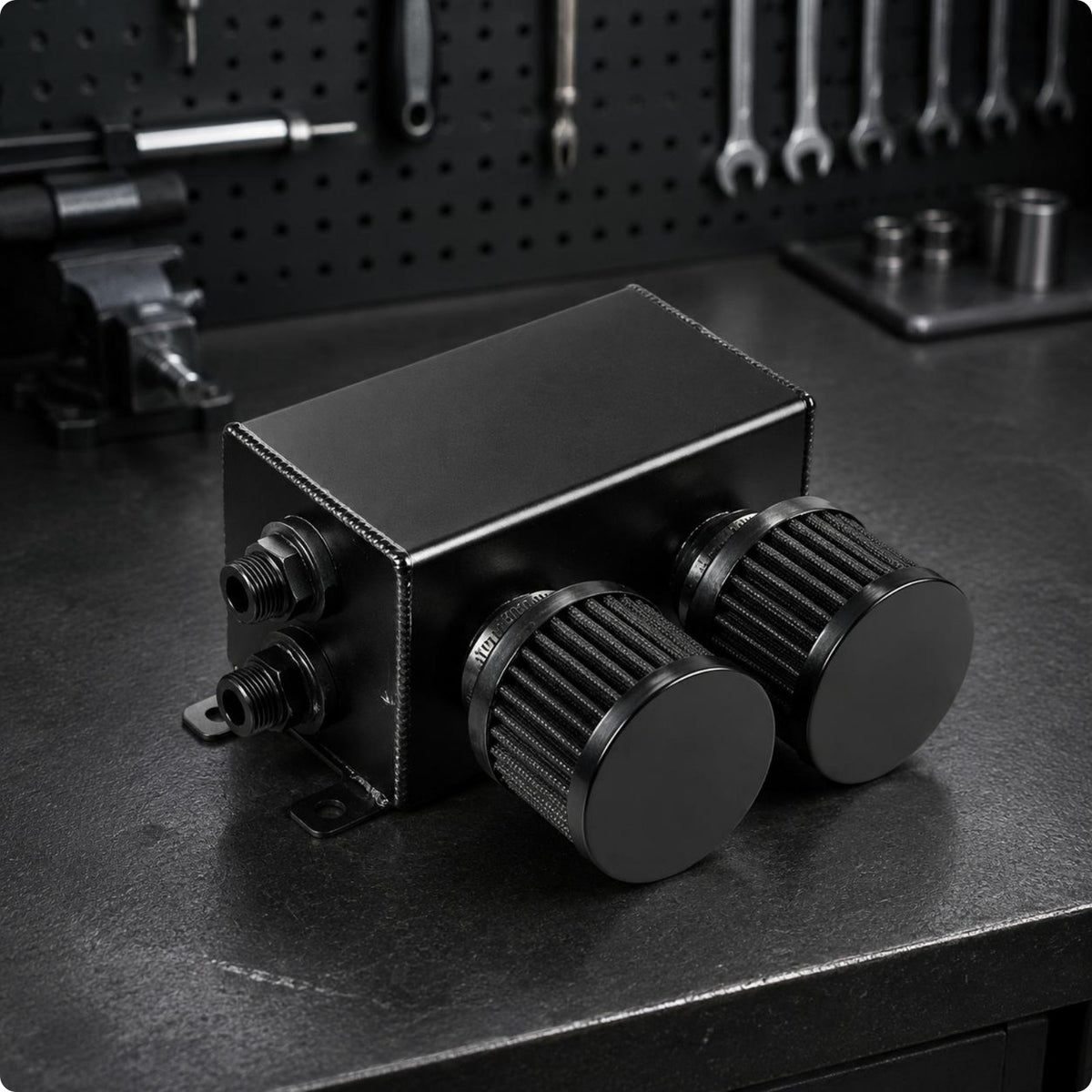 Double Baffle Reservoir Can Easy to Install Car Part for Racing Enthusiasts