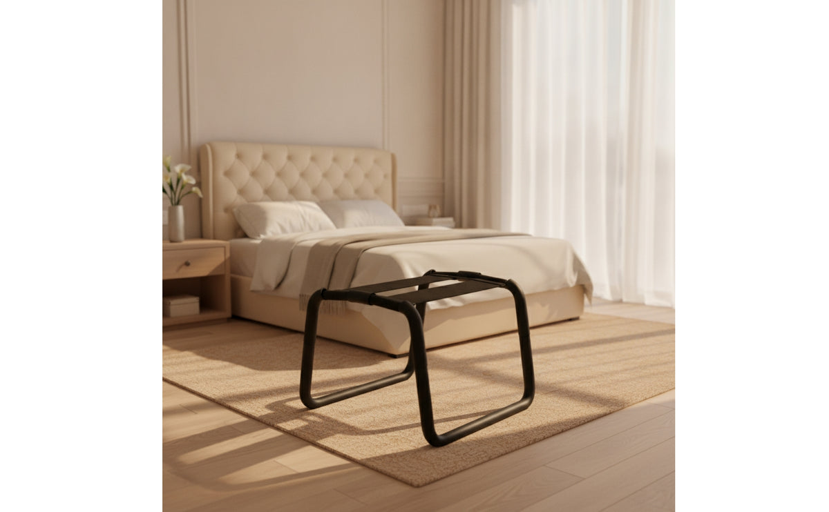 Tubular Bed Support with Straps | Low-Profile, Floor Lounger Frame, for Bedroom