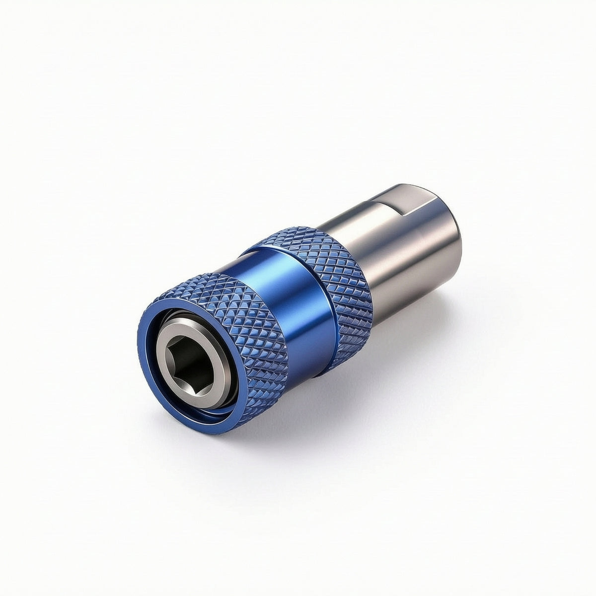 Self-Locking Drill Conversion Adapter Knurled Quick-Release Adapter Metal Quick-Release Bit Holder Easy to Use for Mechanics, DIYers, Workshop, Garage, Home Repair