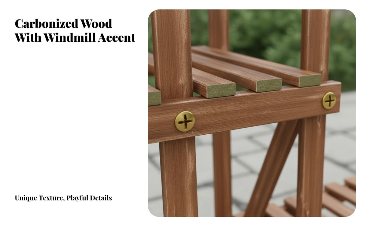 Sturdy & Stable Multi-Tier Plant Stand Space-Saving Multi-Tier Wooden Plant Stand Solid Wood Wooden Flower Pot Rack Easy Assembly for Gardeners, Outdoor, Patio, Balcony, Living Room
