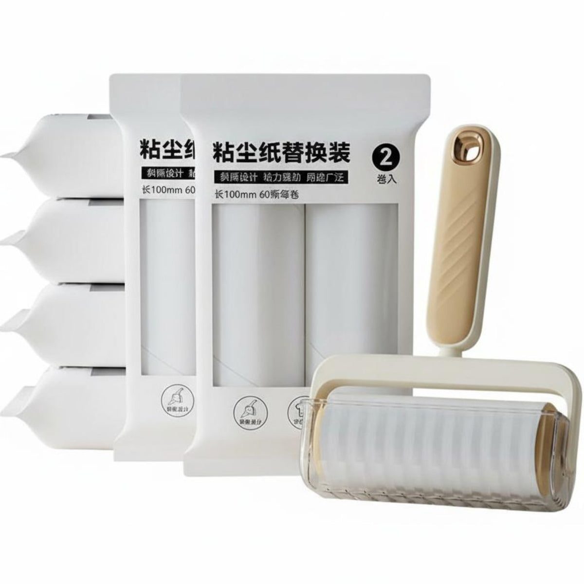 Tearable Sticky roller device Tear-removable Sheets Sticky Paper roller device Set Strong Adhesion