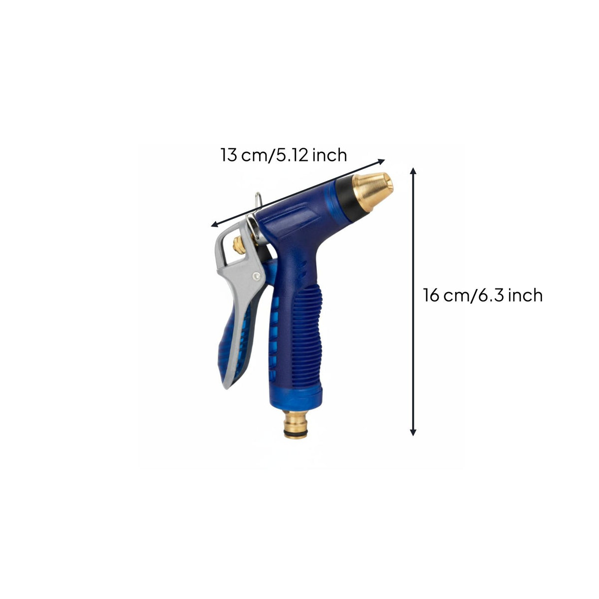 Water Brass Head High Pressure Hose Nozzle Rust Resistant for Yard Cleaning
