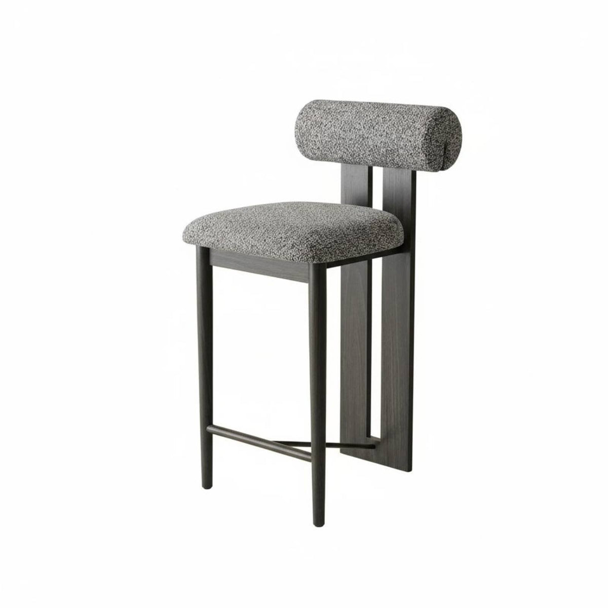 Upholstered High Stool with Woven spinerest Nordic Design Bar Chair Retro design