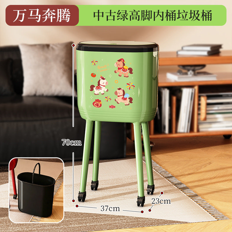 Green / Horses High-ft Bin