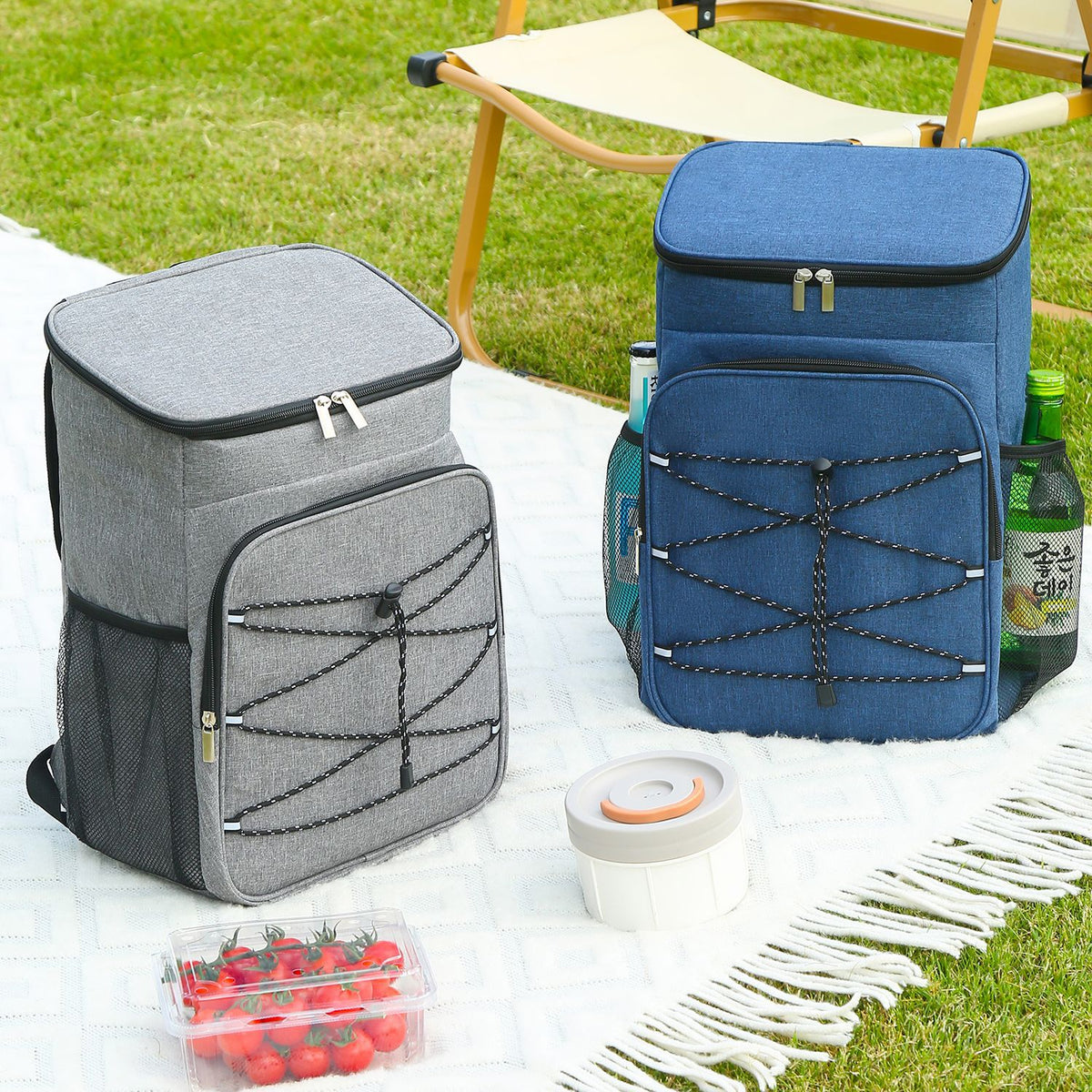 Insulated Backpack Cooler Bag for Delivery and Outdoor Picnic, 23L