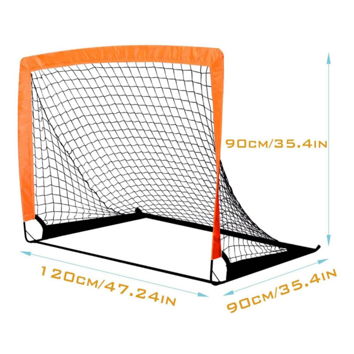 2 Pieces Soccer Goal with Ground Stakes Compact Portable Soccer Goal Stable Athletic Gear for Children, Children