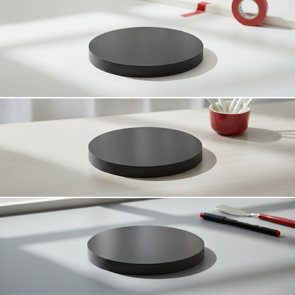 Round Drawing Paper White Cardboard Black Thick Cardboard 200g Kraft Paper Painting Paper White Cardboard Handmade Hard Cardboard