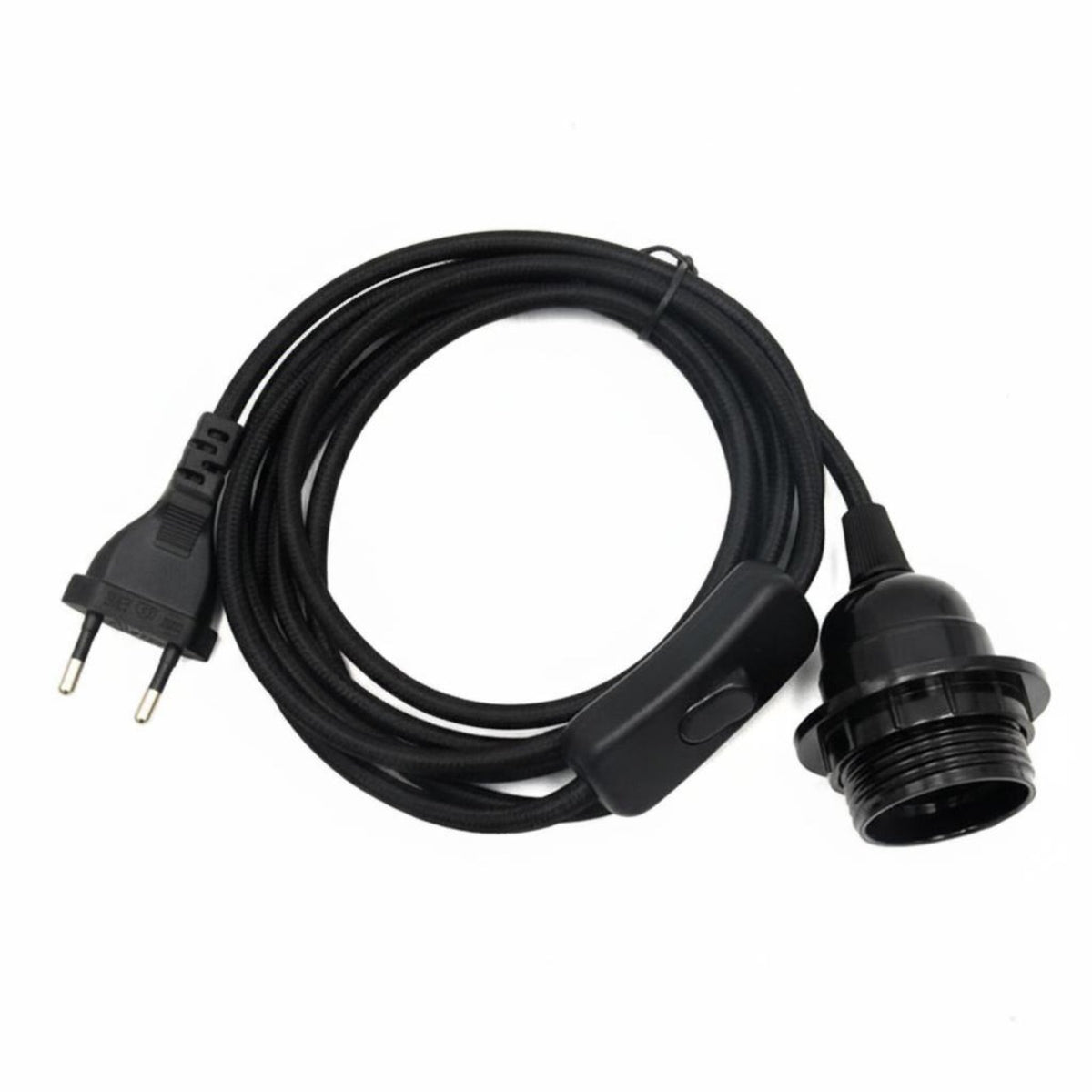 E27 Hanging Light Cord Vintage Design Braided Textile Lamp Cable for Crafters