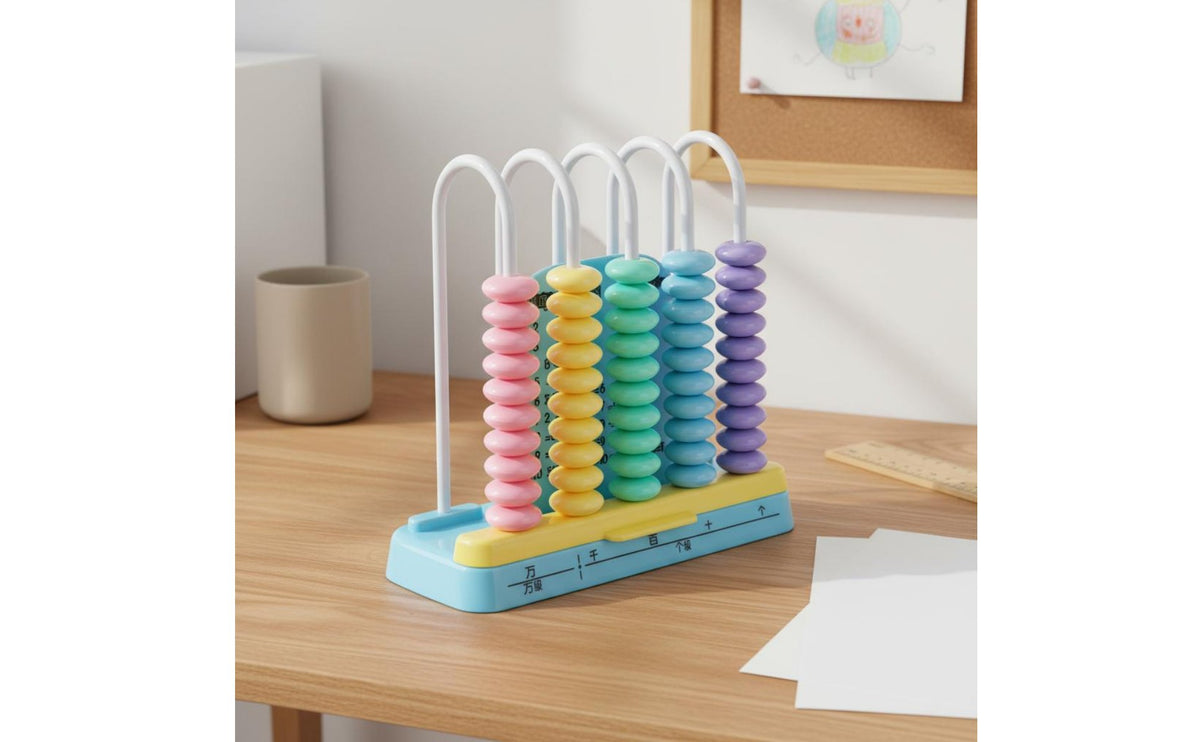 Abacus Quick Reset Children's Abacus Smooth Edges Kids Math Counter for Preschoolers, Classroom