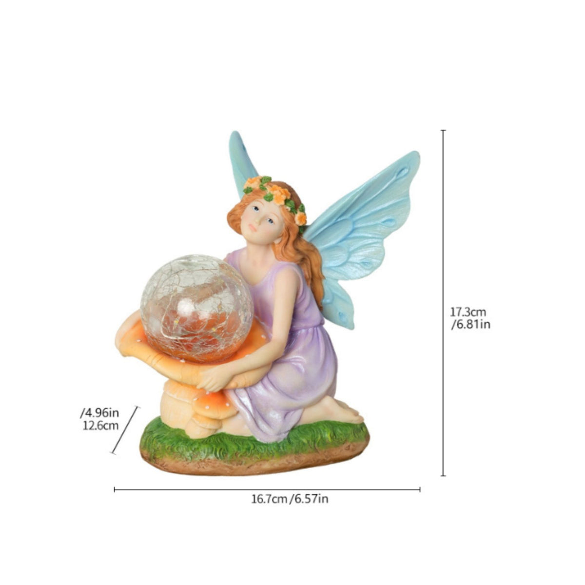 Solar Angel Statue LED Lights Solar Fairy Statue Easy to Use for Yard, Patio