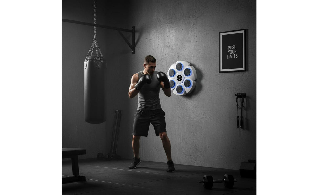 Smart Music Boxing Intelligent Counting Electronic Music Boxing Machine Adjustable Speed & Modes Wall Mounted Punching Target for Adults, Kids