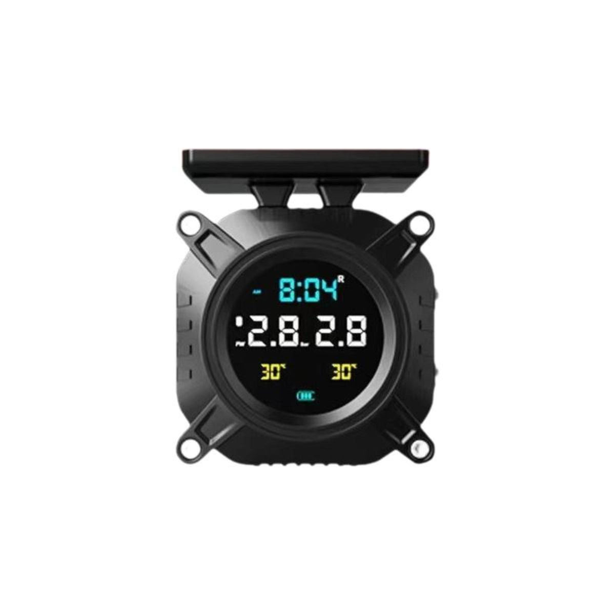 Solar-powered tire pressure monitor