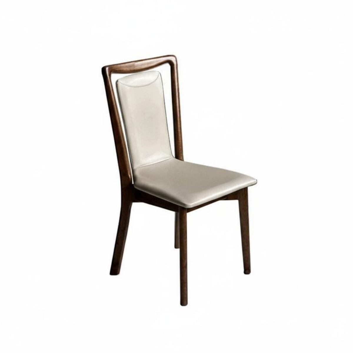 Upholstered Wooden Side Chair Minimalist Design Indoor Furniture Soft Upholstery Ergonomic Rearrest for Families