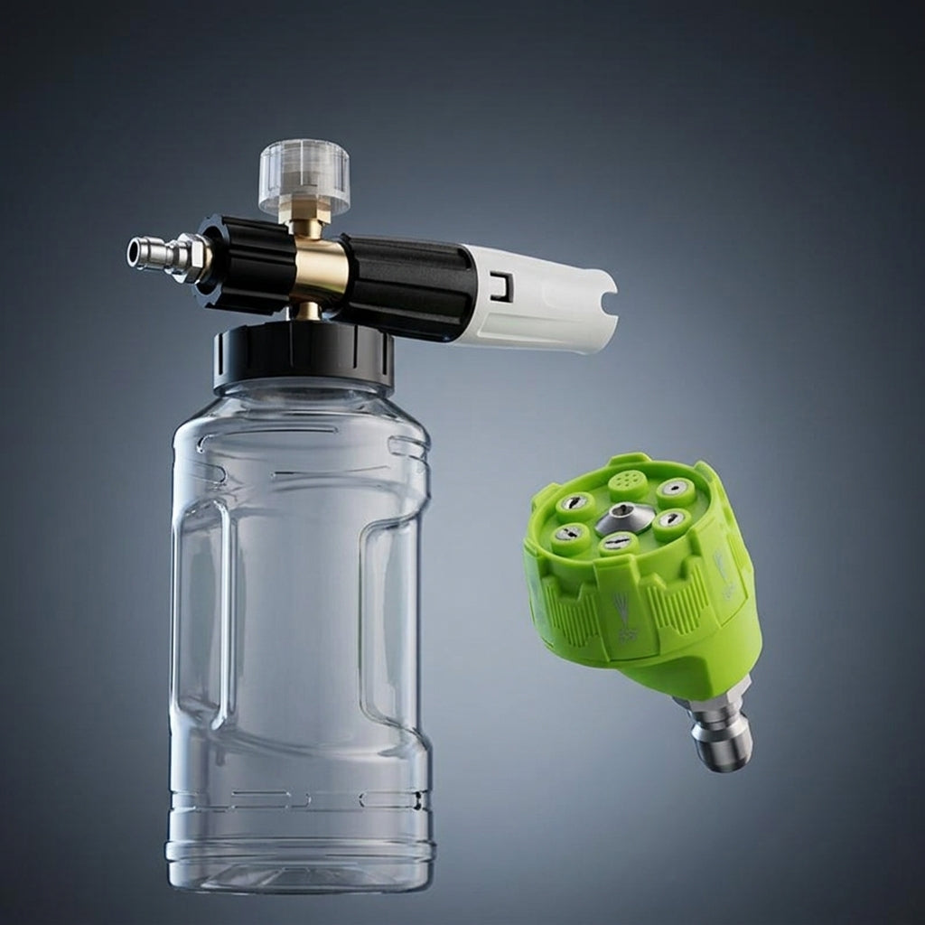 Spray Bottle for Car Cleaning and Professional Car Wash, High Pressure Foam Sprayer with 15cm Rod, Adjustable Nozzle for Car Washing, 1L Tank