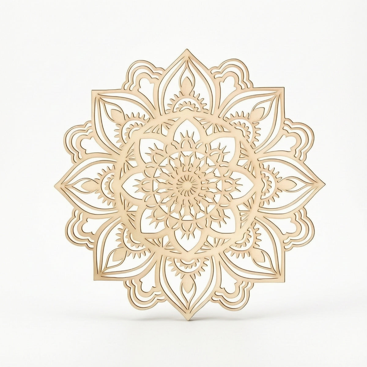 Mandala Wall Decor Layered Wooden Mandala Natural for Living Room