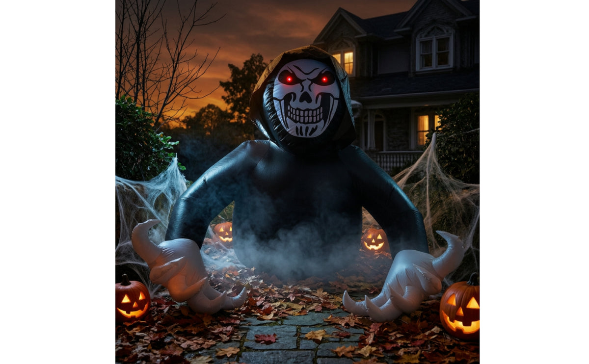 Spooky Inflatable Grim Reaper Outdoor Grim Reaper Inflatable Creepy Giant for Homeowners, Party Hosts, Yard, Porch, Haunted House