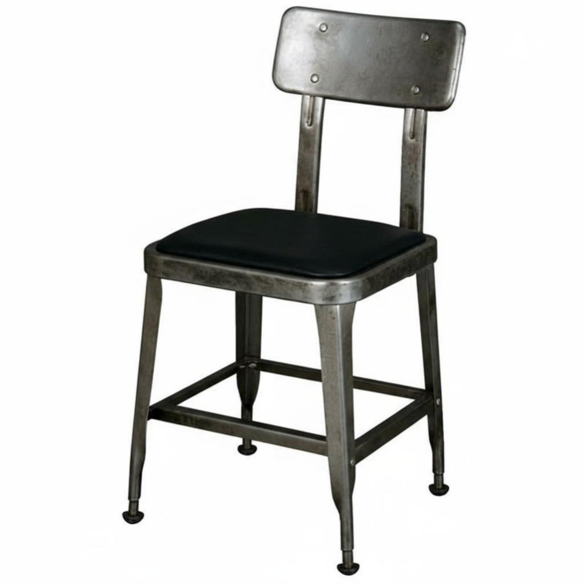 Metal Stool with support manufacturing aesthetic Lowsupportrest Metal Stool Vintage Design Stackable for Adults
