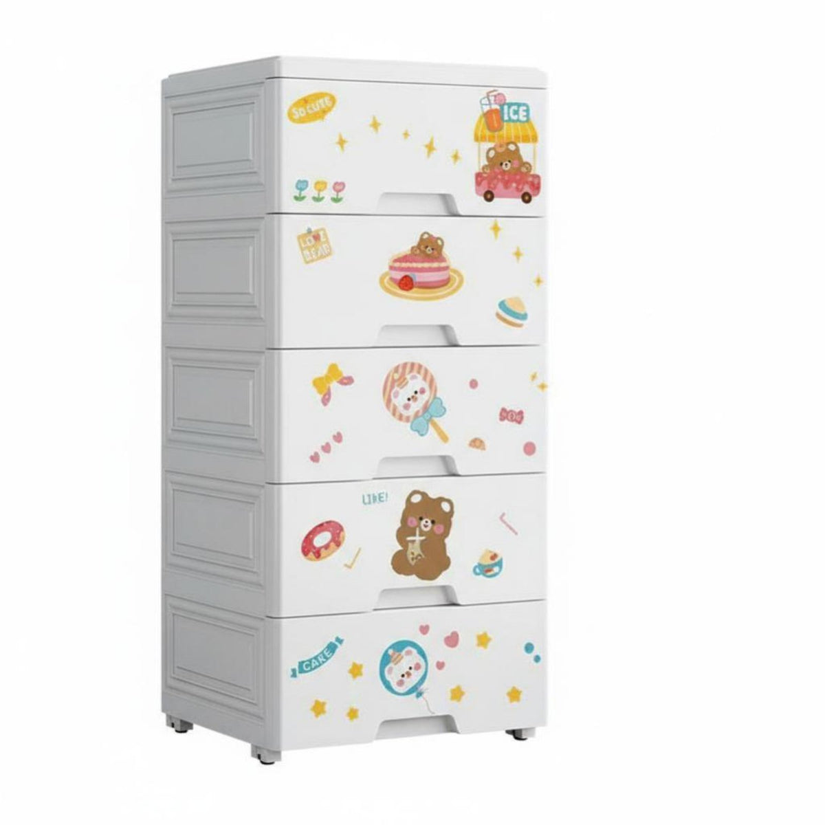 CreatureFace Drawer storage unit Cute Cartoon Design kids' Furniture even-glide Drawers