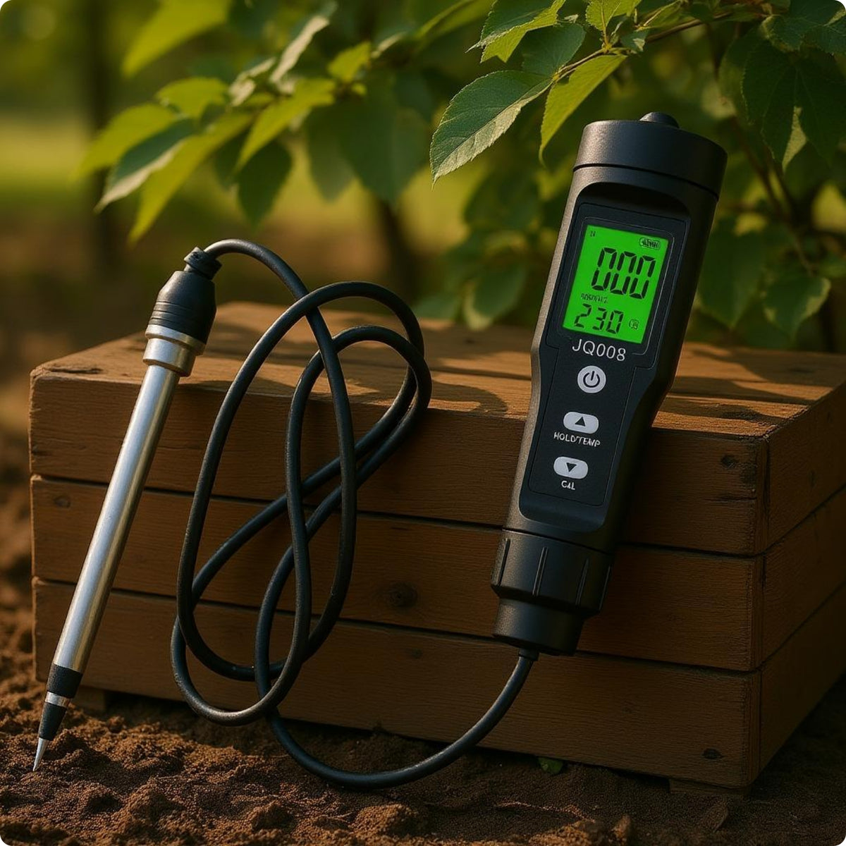 2-in-1 Soil EC Meter Hanging Loop Soil EC Meter Quick Accurate Measurement