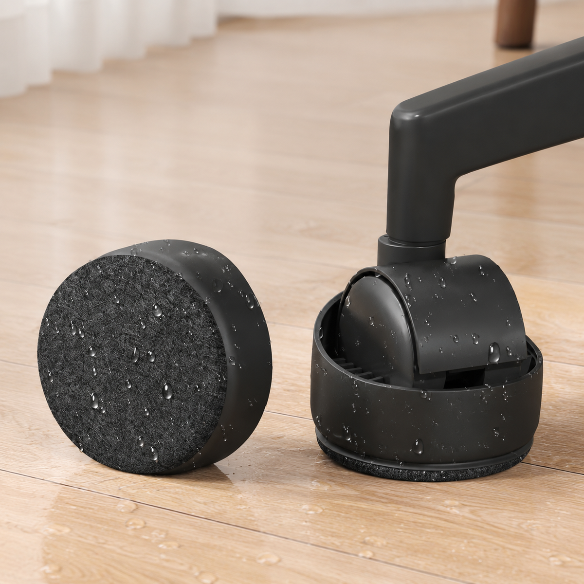 Chair Wheel Floor Protectors with Felt Pads for Office Chairs
