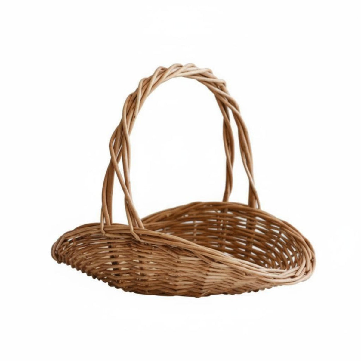 Fruit Picking Basket Hand-Woven Handled Gathering Basket Handmade for outdoor mealkers