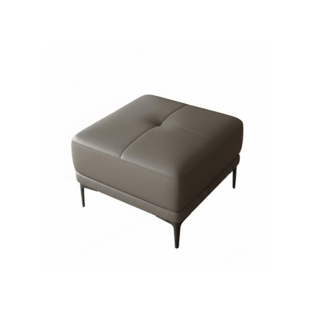 Genuine Leather Long Tufted Ottoman Italian Luxury aesthetic Footstool Multi-Functional Upholstered Bench adaptable Use for Interior Decorators, Homeowners, Families, Living Room, Walk-in Closet, Entryway, Hallway