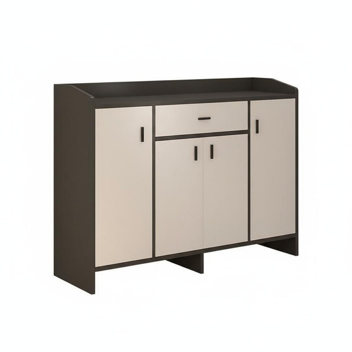 Wooden Footwear Storage Unit with Drawer Solid Wood Construction Freestanding Entryway Storage Cabinet Dust-Resistant Design Modern Shoe Rack With
