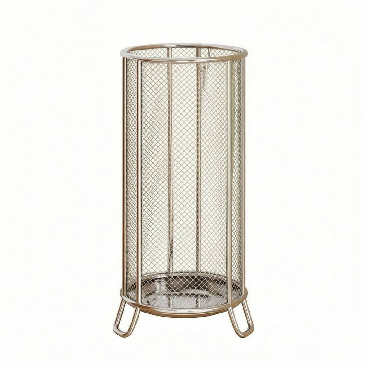 Mesh Umbrella Stand Curved Legs Umbrella Stand with Water-Collecting Tray Easy