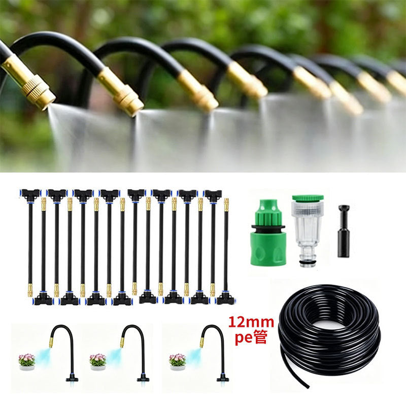Universal Spray Nozzle Watering Kit with 10M Pipe and 10 Nozzles