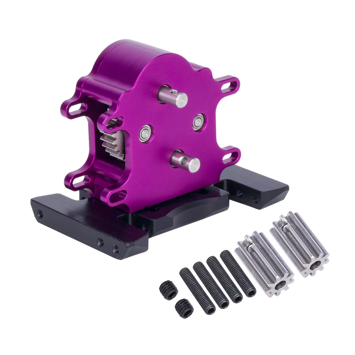 1/10 Rock Crawler Dual Outrunner Motor SCX10 Aluminum Dual Gearbox Assembly with Acetal Base Plate